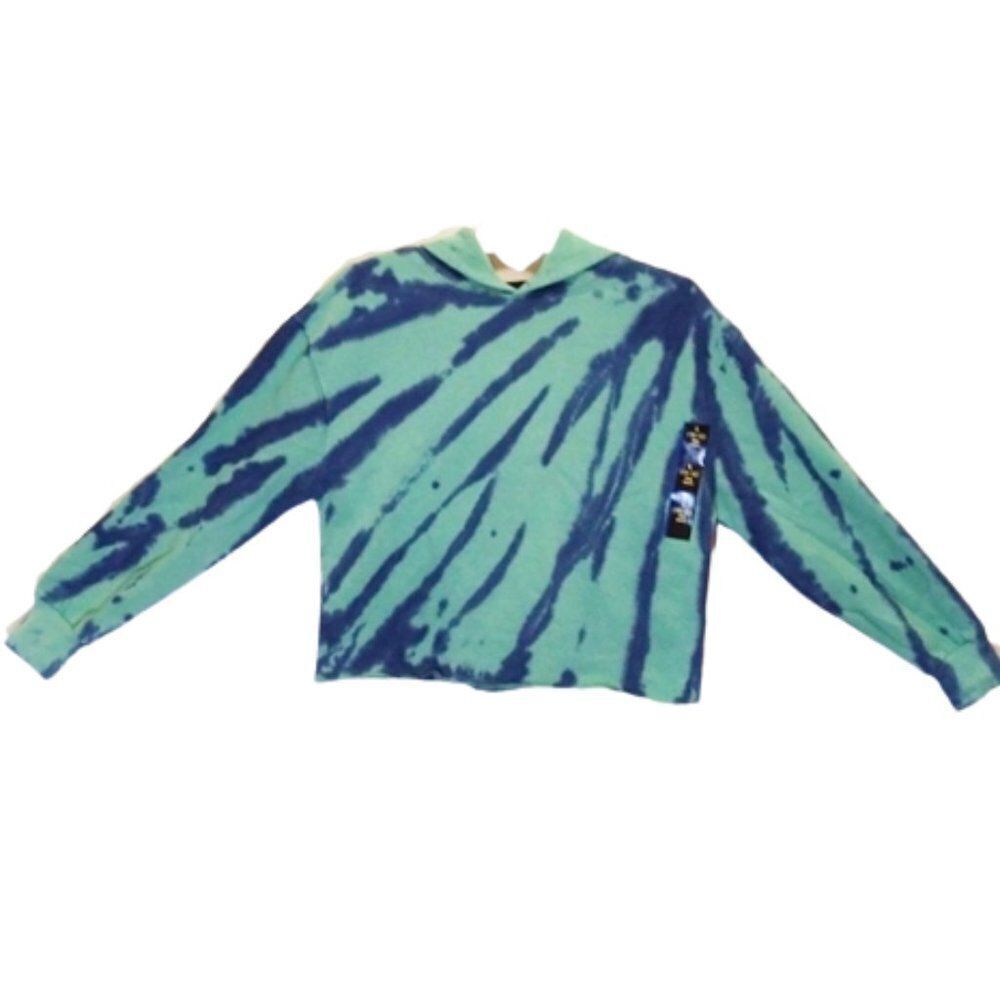 NWT Kids' Fleece Raw Edge Boxy Cropped Hoodie - Art Cass - L(10/12)